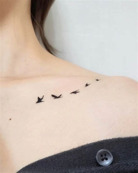 Aggregate Birds On Collar Bone Tattoo Vova Edu Vn