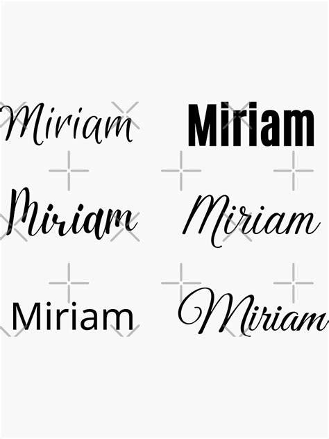 Miriam Name Sticker For Sale By Skayne Redbubble