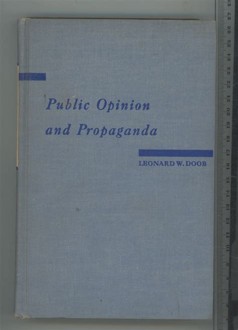 Public Opinion And Propaganda By Leonard W Doob Near Fine Hardcover