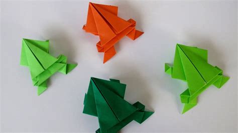 Origami Jumping Frog Rana Saltarina YouTube