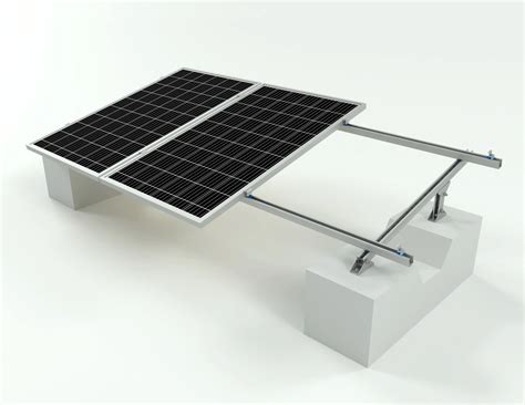 Flat Rooftop Solar Bracket Support Solar Panel Mounting Steel Solar