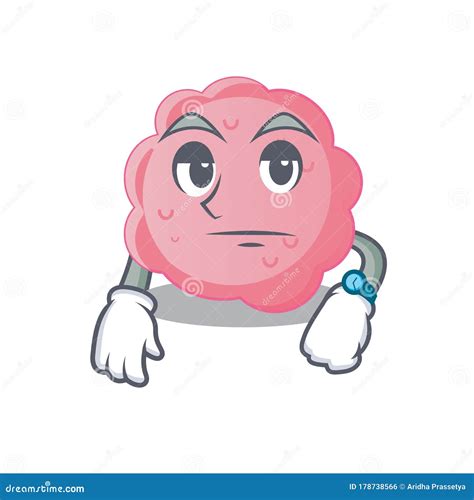 Mascot Design Of Anaplasma Phagocytophilum Showing Waiting Gesture