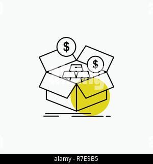 Savings Box Budget Money Growth Business Flow Chart Design With 3