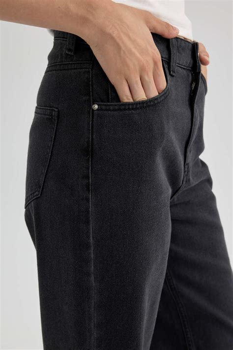 Black Woman 90 Wide Leg High Waist Long Jeans 2891620 Defacto