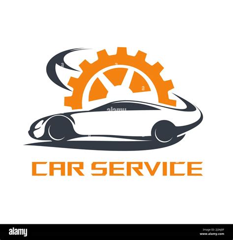 Car Service Icon Vehicle Maintenance Auto Repair Or Mechanic Garage