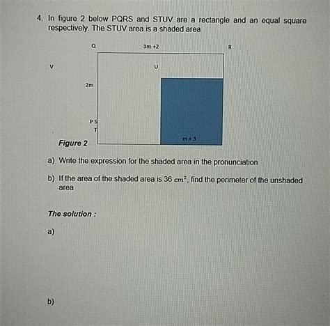 Solved In Figure Below Pqrs And Stuv Are A Rectangle And An Equal