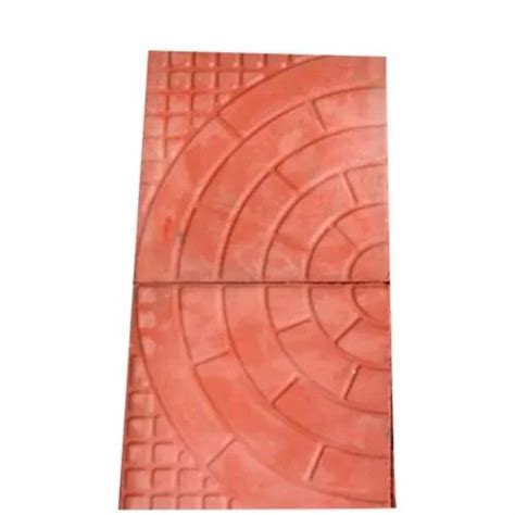 Red Concrete Chequered Tiles Size X Feet Thickness Mm At