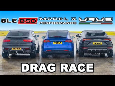 Tesla Model X Drag Races Lamborghini Urus And Brabus Tuned GLE Place