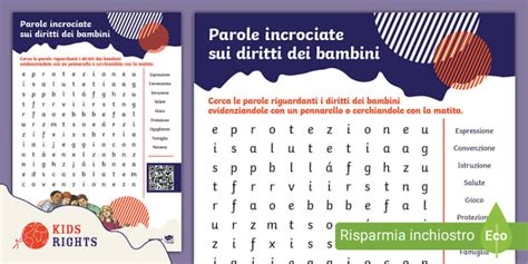 FREE Parole Intrecciate Sui Diritti Dei Bambini Twinkl