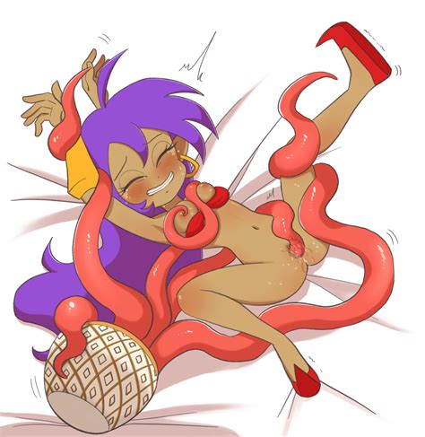 Rule 34 Exposed Breasts Orgasm Face Purple Hair Shantae Shantae Character Tentacle Tentacle