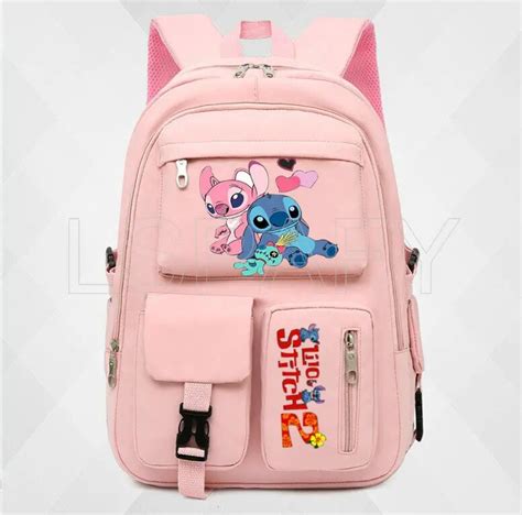 Mochila Lilo E Stitch Para Meninos E Meninas Mochila Engra Ada De