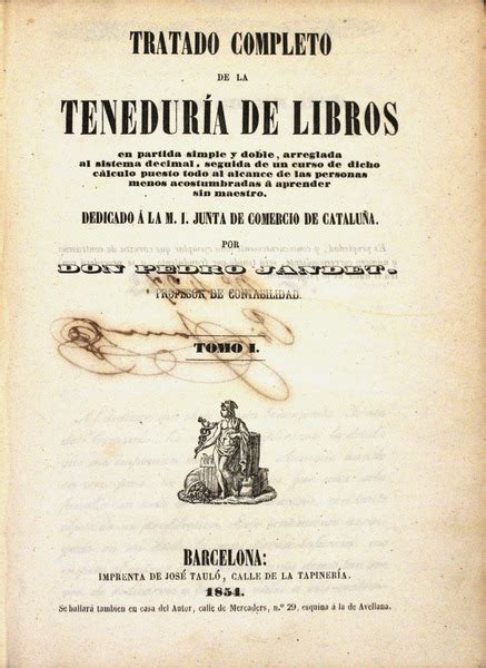 Tratado Completo De La Tenedur A De Libros By Jandet Pedro Good