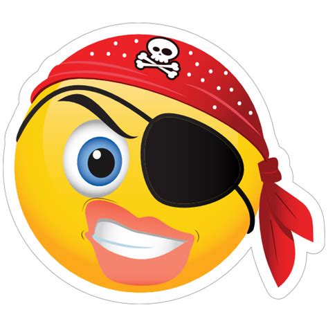 Cute Pirate Angry Female Emoji Sticker