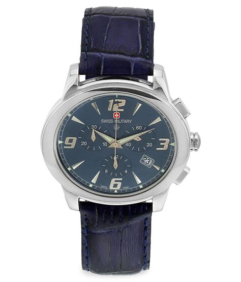 Buy Swiss Military Elegant Unisex Blue Chronograph Swiss Movement Watch ...