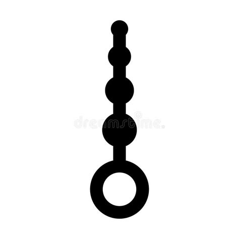 Brinquedo Sexual Anal Adulto Bola Simples Anal Vetor Eps Preto E Branco Ilustração do Vetor