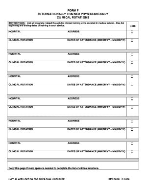 Fillable Online Medicalboard Georgia Gmb Medical Clinical Rotations