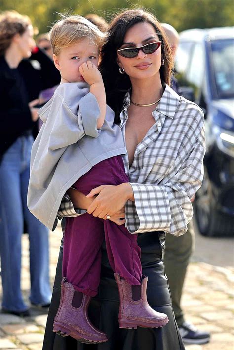 Emily Ratajkowski Carries Her Son 3 As She Attends Paris Fashion Show
