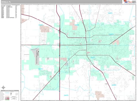 Ocala Florida Wall Map Premium Style By Marketmaps