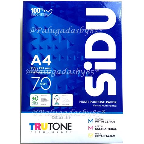 Kertas Hvs Sidu A4 70 Gram 1 Pak Kertas Hvs Sinar Dunia A4 70