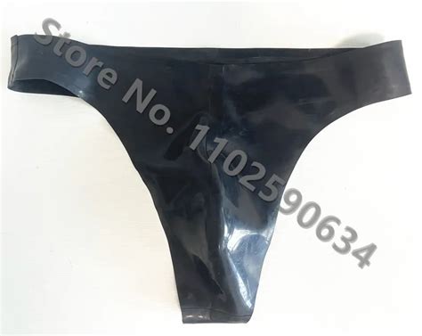 Hot Handmade Latex Underwear Sexy Men Latex Rubber T Back Thong G String Customize Underwear