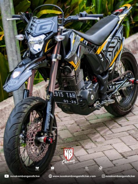 Decal Stiker Honda Crf L Hitam Grafis Gold Nusakambangan Sticker