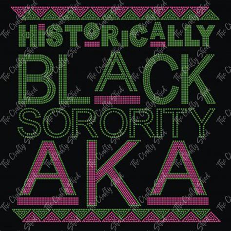 Historically Black Sorority AKA Rhinestone Transfer The Crafty Shed