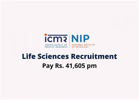 Life Sciences Recruitment As Research Associate At National Institute