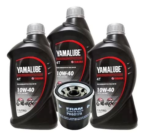 Kit Troca De Oleo E Filtro Yamalube 10w40 Mt 03 Mt 07 R3 Xj6 Frete grátis