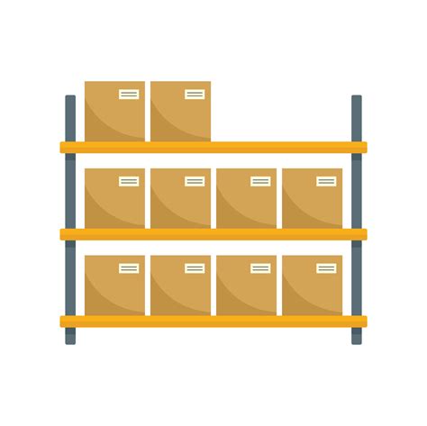 Storage Parcel Rack Icon Flat Isolated Vector 14864213 Vector Art At