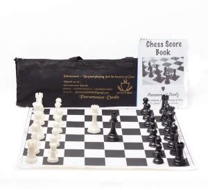 Paramount Dealz X Black Professional Vinyl Chess Set With