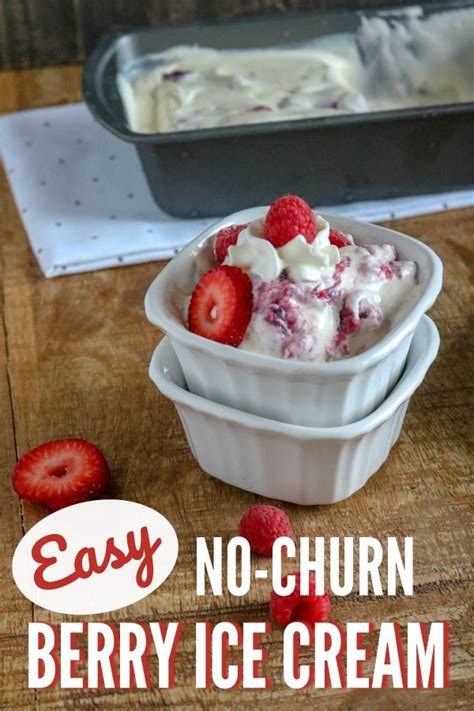 Homemade No Churn Berry Ice Cream