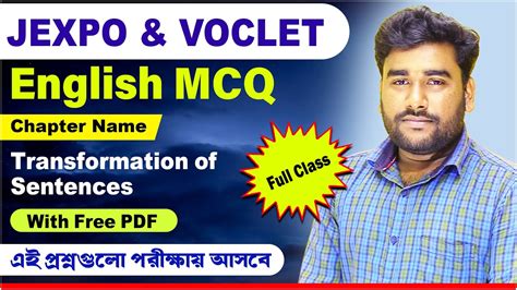 Jexpo Voclet English Class With Mcq Transforming Of Sentence Full