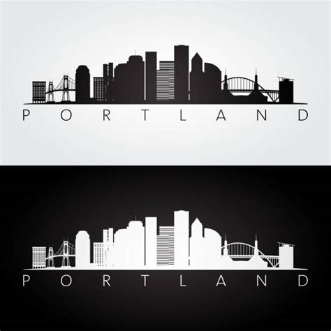 Best Portland Oregon Skyline Illustrations Royalty Free Vector