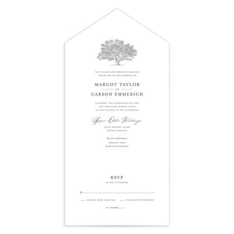 Southern Oak Tree Wedding Invitations