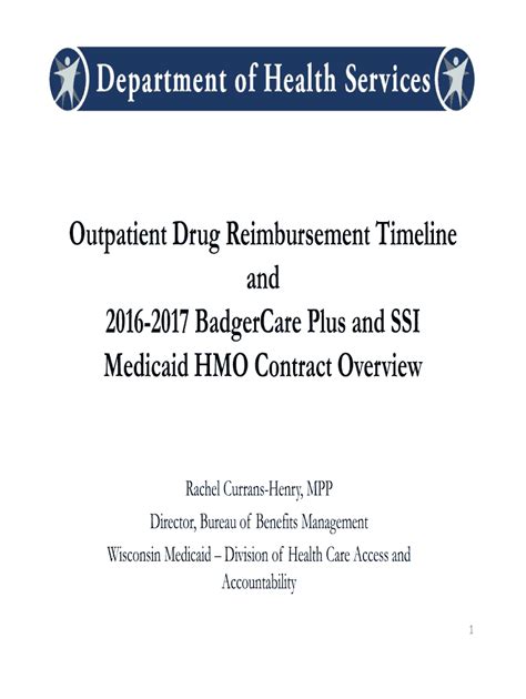 Fillable Online Outpatient Drug Reimbursement Timeline Fax Email Print