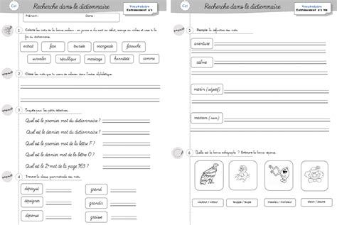 Etude de la langue CE1 Vocabulaire Orphéecole