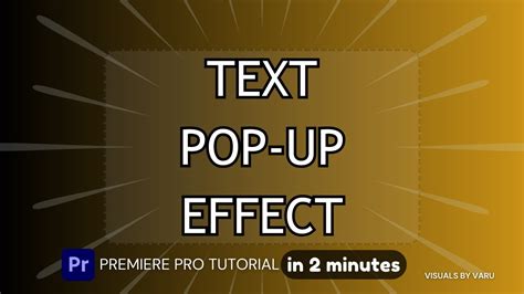 Easy Text Pop Up Effect In Premiere Pro Unique Text Effects In