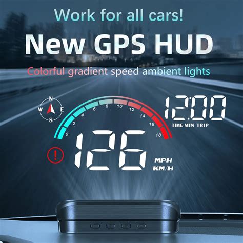 M Car Head Up Display Car Gps Hud Speedometer Projector Screen Speed