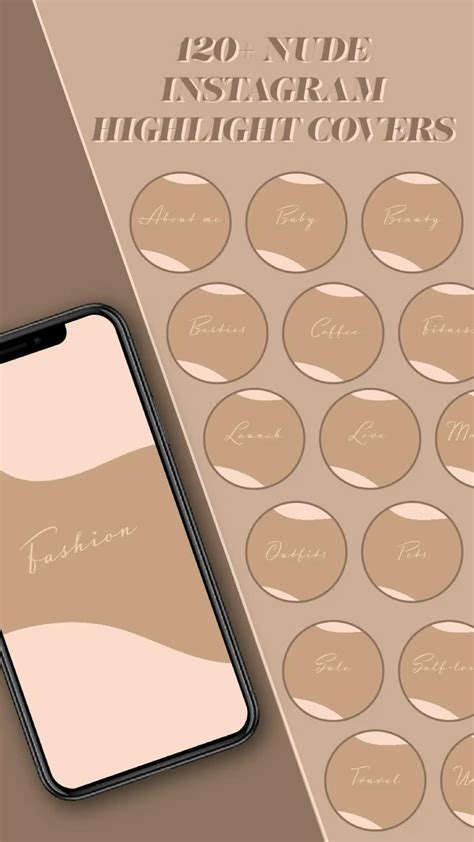 Nude Aesthetic Instagram Story Highlight Cover Influencer Blogger Etsy