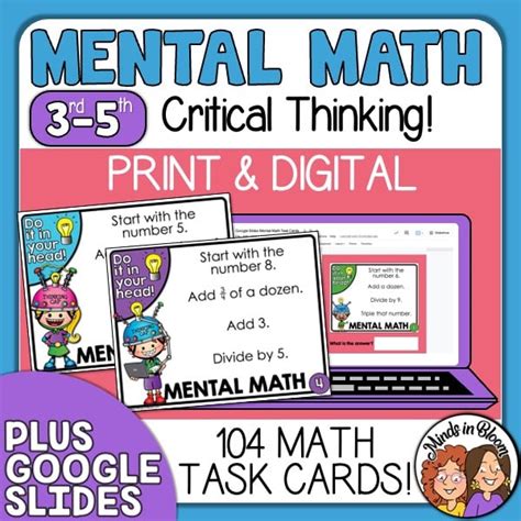 Mental Math Task Cards With Multiple Steps All Operations Print