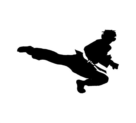 Karate Punch Silhouette