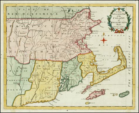 A New And Accurate Map Of The Colony Of Massachusets Bay In North America From A Late Survey