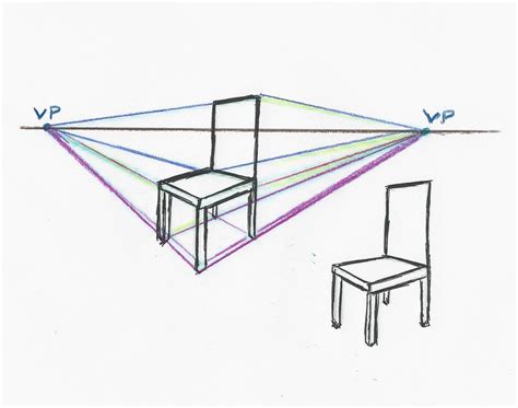 Sketches of a chair with perspective - My Project Website