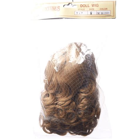 Antina S Dark Blonde Soft Curls With Bangs Doll Wig Doll Hair Doll Supplies Craft Supplies