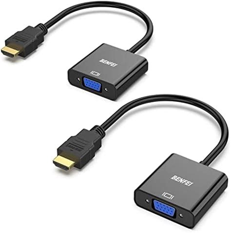 BENFEI HDMI zu VGA 2 Stück Unidirektional HDMI Computer zu VGA Monitor