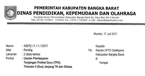 Dinas Pendidikan Kepemudaan Dan Olahraga Surat Edaran Usulan