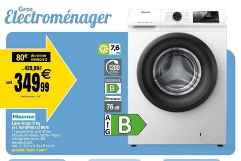 Promo Lave Linge Kg Hisense Chez Migros France Icatalogue Fr