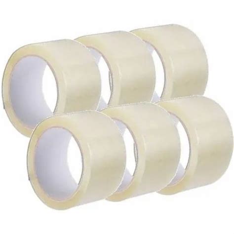 White Plain BOPP Tape For Packaging Purpose Thickness 38 55 Micron