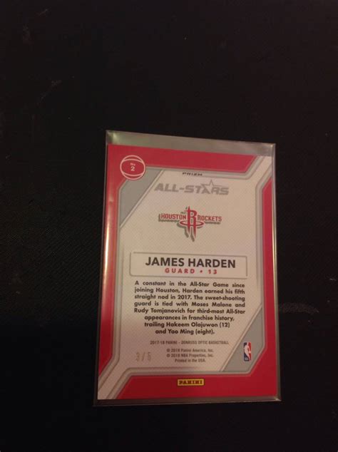 Letao Donruss Optic James Harden Ssp