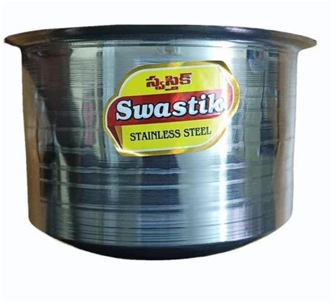 Capacity 500 ML 8inch Swastik Stainless Steel Tope For Home At Best